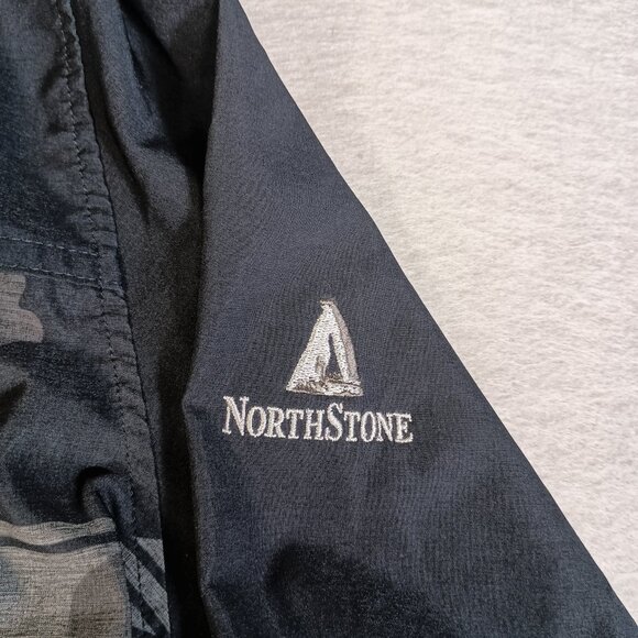 Travis Mathew Men's XL Mosquito Mayhem Windbreaker Gray Camo Hooded Golf Jacket - Picture 4 of 10